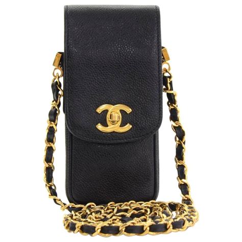 chanel black phone bag|chanel mobile phone accessories.